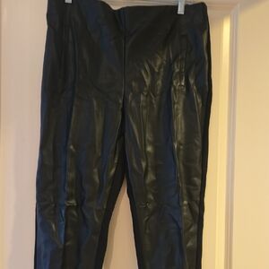 Chico's Faux Leather Front Straight Pants Chico's Size 2